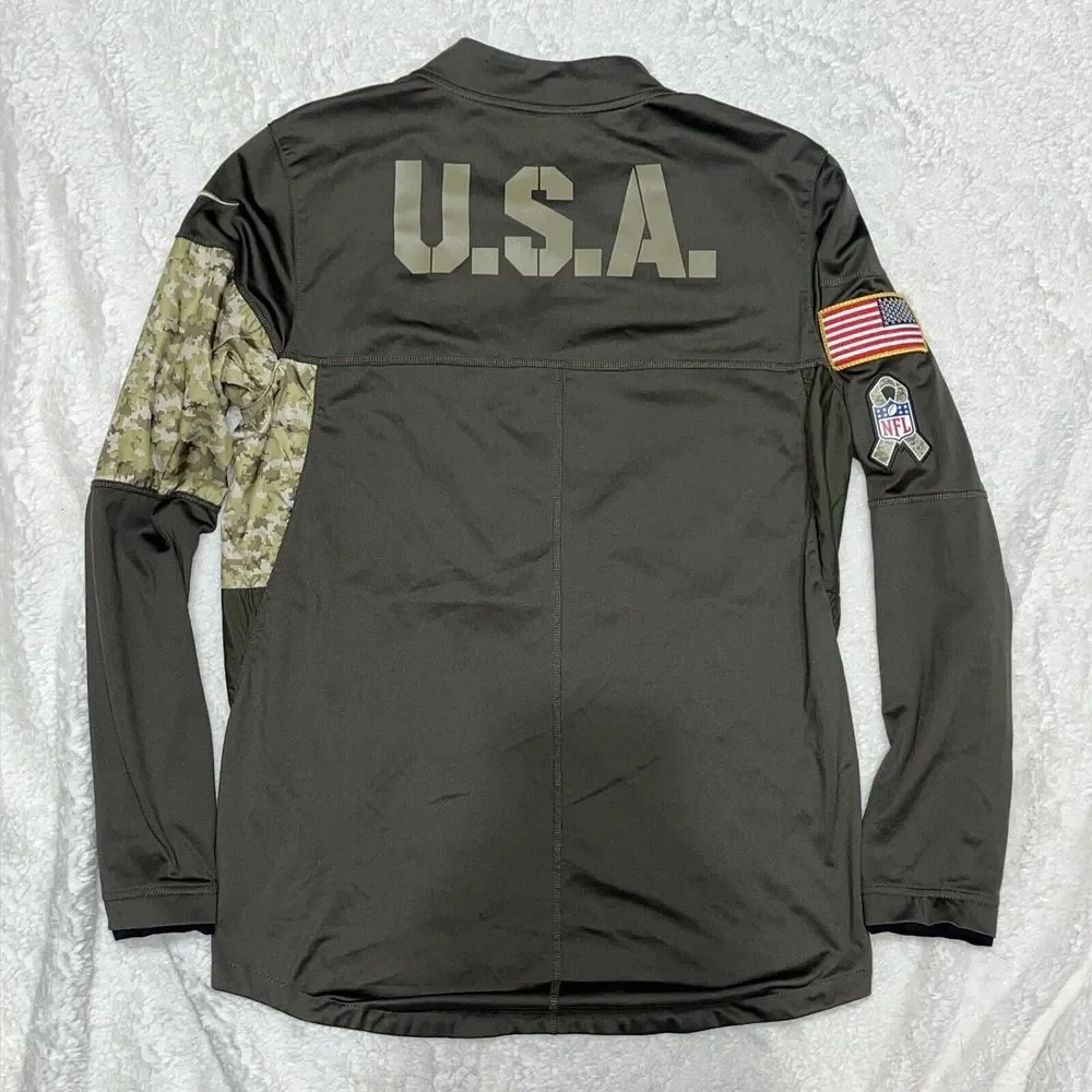 Las Vegas RAIDERS Salute to Service Nike Shield Zip Camo Jacket‎ Mens On Field S
